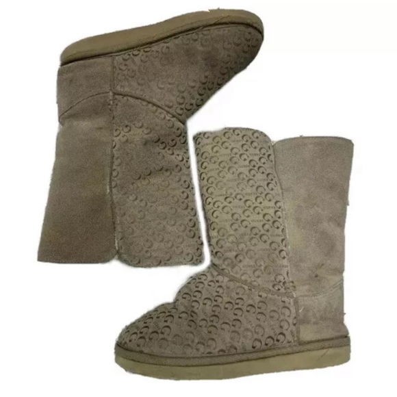 GUESS Kids Fur-Lined Monogram Winter Fall Boots - Picture 1 of 9